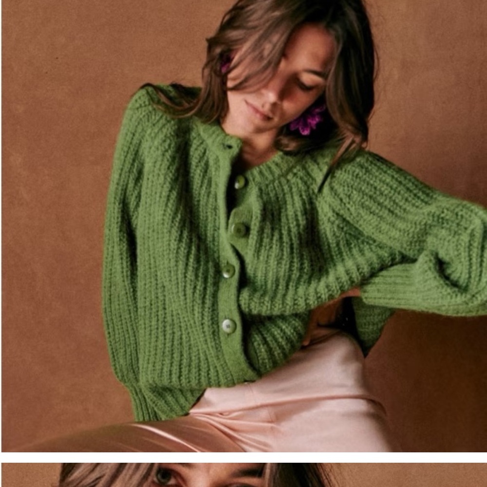 SEZANE EMILE CARDIGAN | Green XXS